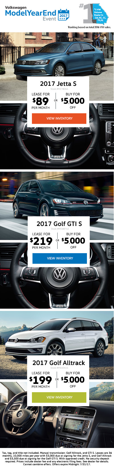 VW Model Year End Event